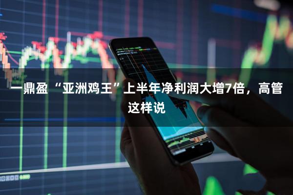 一鼎盈 “亚洲鸡王”上半年净利润大增7倍，高管这样说